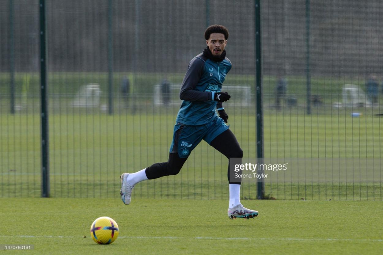 Jamal Lewis in training - (Photo by Serena Taylor/Newcastle United via Getty Images)