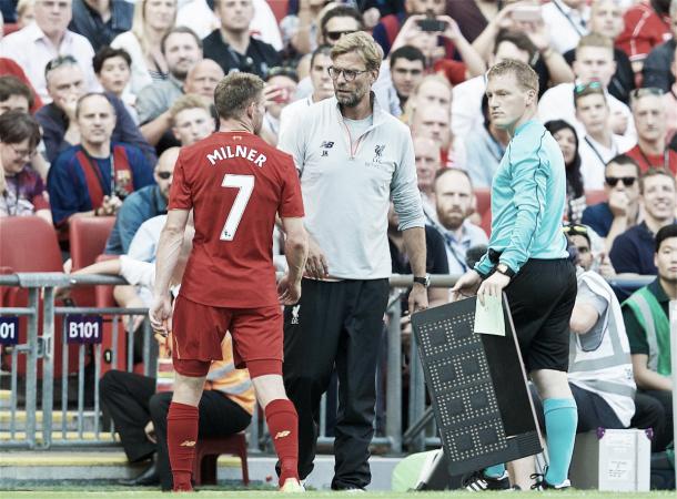 James Milner is dealing with a race against time to be fit for Arsenal (image: thisisanfield.com)