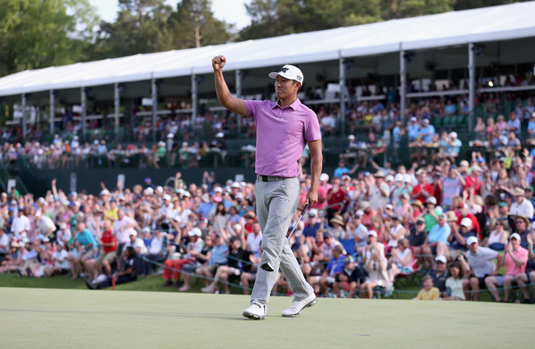 James Hahn celebrates in Charlotte. Photo: Streeter Lecka/Getty Images