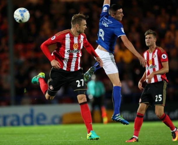 Jan Kirchhoff played the full 90 minutes as Sunderland suffered a penalty shoot-out defeat | photo: The Northern Echo