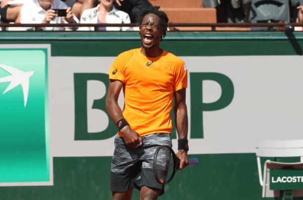 Gael Monfils during his fourth round loss to Stan Wawrinka at the French Open (Getty/Jean Catuffe)