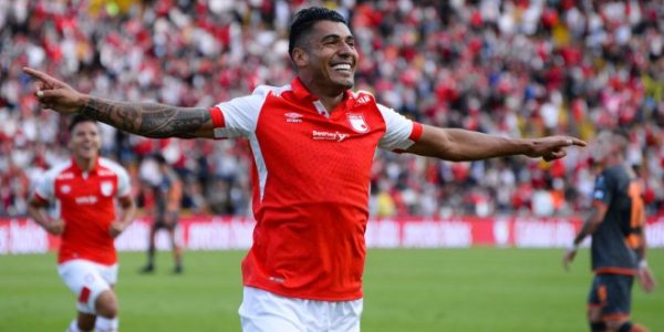 Duque, dos anotaciones, tres con el 'León', y figura del partido. Imagen: Independiente Santa Fe.