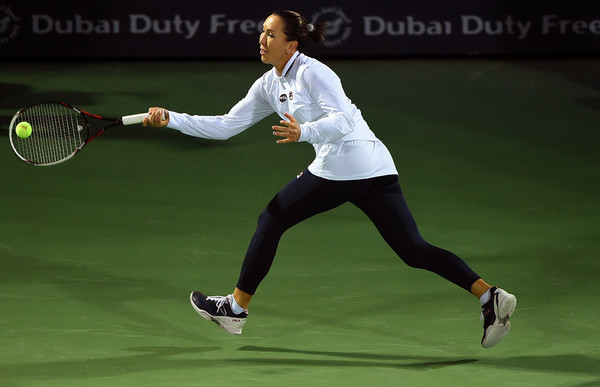 Jelena Jankovic in action at the Dubai Duty-Free Tennis Championships | Photo: Tom Dulat/Getty Images Europe