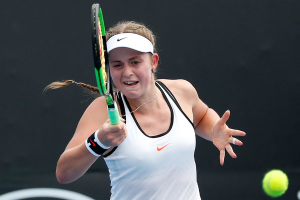 Jelena Ostapenko seen in action at the Australian Open, falling in the third round to Karolina Pliskova | Photo: Darrian Traynor/Getty Images AsiaPac