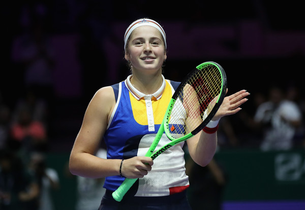 Ostapenko celebrates her win | Photo: Julian Finney/Getty Images AsiaPac