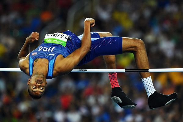 American Jeremy Taiwo took the high jump to move into third place in the decathlon/Photo: Matthias Hangst/Getty Images