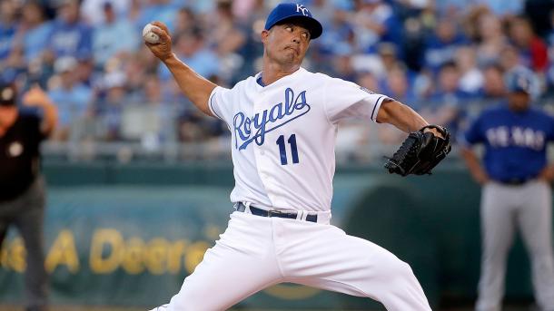 Jeremy Guthrie in action with the Kansas City Royals.