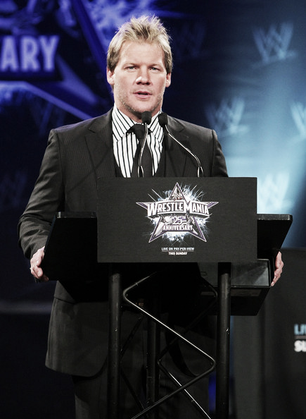 Chris Jericho, the first WWE Undisputed Champion, at a Wrestlemania press conference (Photo: Andrew H. Walker/Getty Images)