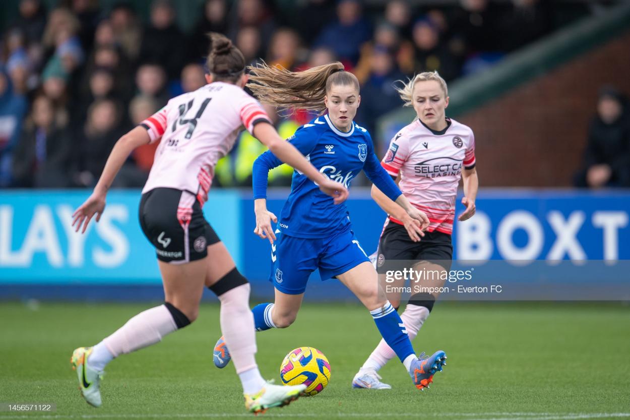 Jess Park vs Reading (Photo by Emma Simpson/Everton FC via Getty Images)