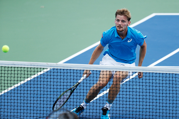 David Goffin in action during his first round match at the Western and Southern Open (Getty/Joe Robbins)
