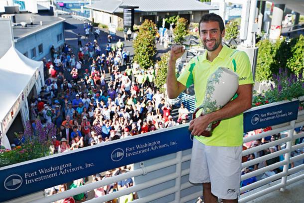 Marin Cilic after winning the title in Cincinnati last year (Getty/Joe Robbins)