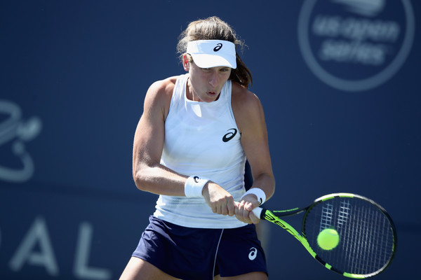 Johanna Konta stayed solid on her serve, which was crucial to the win | Photo: Ezra Shaw/Getty Images North America