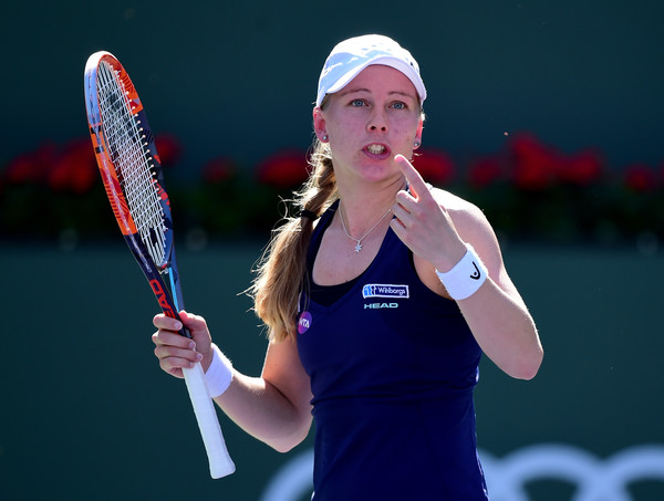 Johanna Larsson in her first round win over Camila Giorgi | Photo: Harry How/Getty Images North America