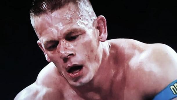 Rollins inadvertently broke John Cena's nose (image: youtube.com)