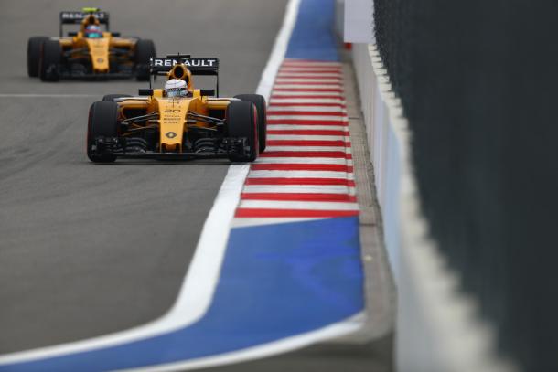 Los dos pilotos de Renault en el GP de Rusia | Fuente: Getty Images