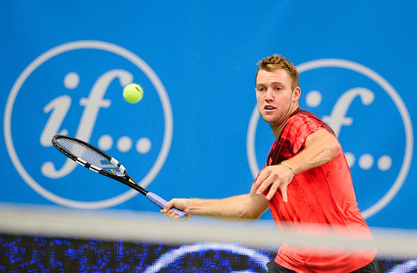 Jack Sock in action during the If Stockholm Open final last year (AFP/Jonathan NackStrand)