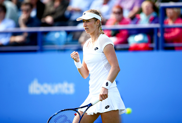 Ekaterina Makarova during her first round win over Tara Moore at the Aegon International (Getty/Jordan Mansfield)