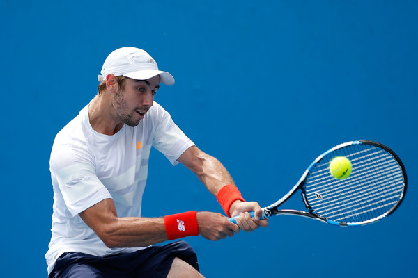 Jordan Thompson in 2016 Australian Open action. Photo: Darrian Traynor/Getty Images