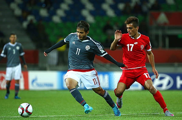 Josué Colmán playing in the U-17 World Cup in 2015 for Paraguay | Photo by Victor Decolongon - FIFA/FIFA via Getty Images