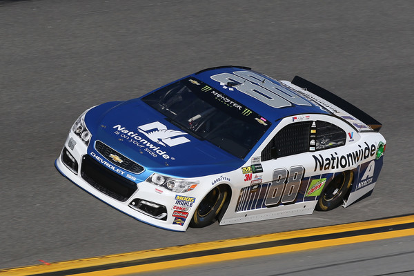 Earnhardt Jr. races during qualifying on Sunday. (Matt Sullivan/Getty Images North America)