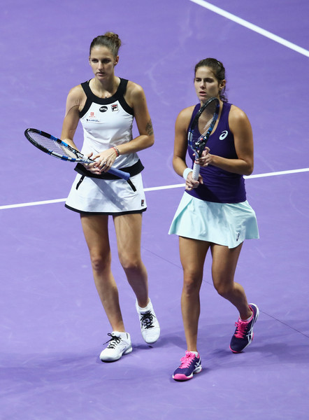 Julia Goerges and Karolina Pliskova making their debut in Singapore | Photo: Julian Finney/Getty Images AsiaPac