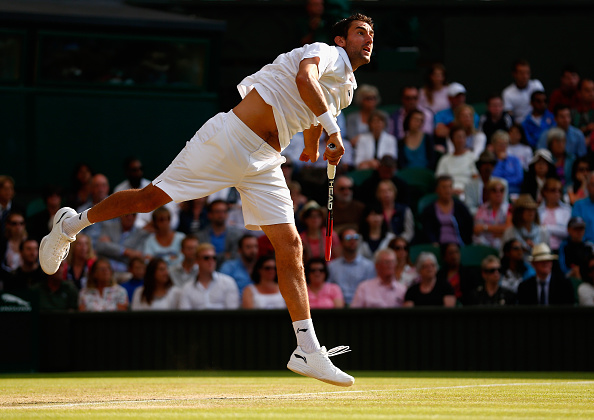 Cilic in action at Wimbledon last year (Getty/Julian Finney)