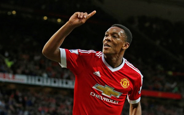 Martial celebra il gol. Fonte: Squawka.com