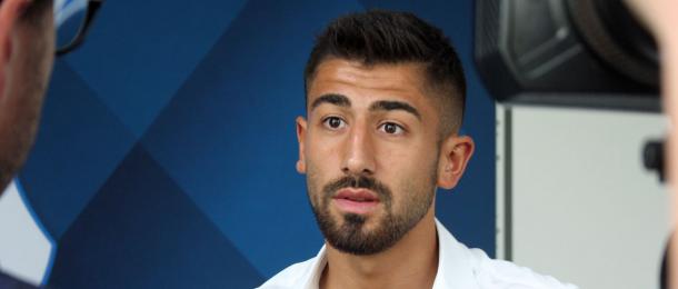 Kerem Demirbay during his first interview as a Hoffenheim player. | Image credit: TSG 1899 Hoffenheim