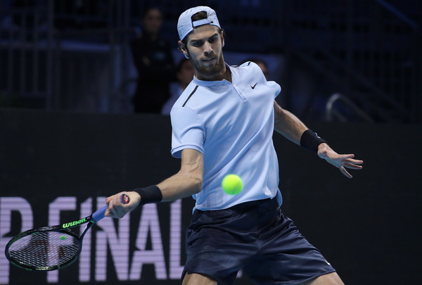 Khachanov in action at the NextGen ATP Finals in Milan | Photo: Emilio Andreoli/Getty Images Europe
