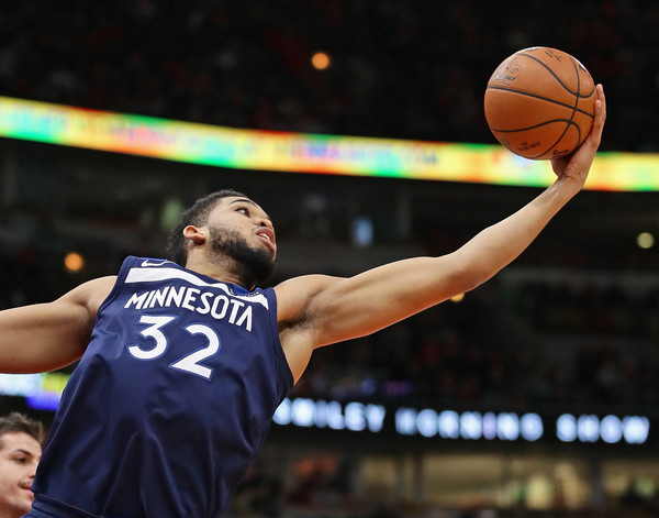 Karl-Anthony Towns #32 of the Minnesota Timberwolves |Jonathan Daniel/Getty Images North America|