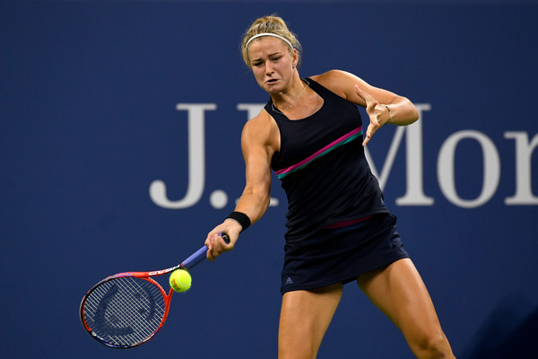 Muchova was playing far more aggressively than Muguruza, ultimately grabbing the comeback victory | Photo: Sarah Stier/Getty Images North America