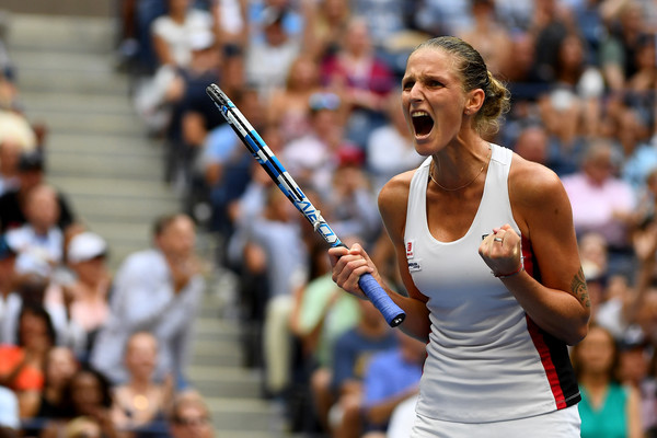 Karolina Pliskova celebrates after winning a point against Angelique Kerber during the final of the 2016 U.S. Open. | Photo: Alex Goodlett/Getty Images North America