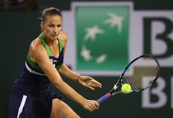 Karolina Pliskova in action at the BNP Paribas Open | Photo: Clive Brunskill/Getty Images North America