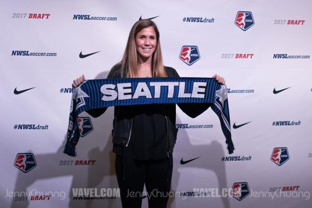 Katie Johnson was the fourth player from USC taken in the first two rounds of the draft | Source: Jenny Chuang - VAVEL USA