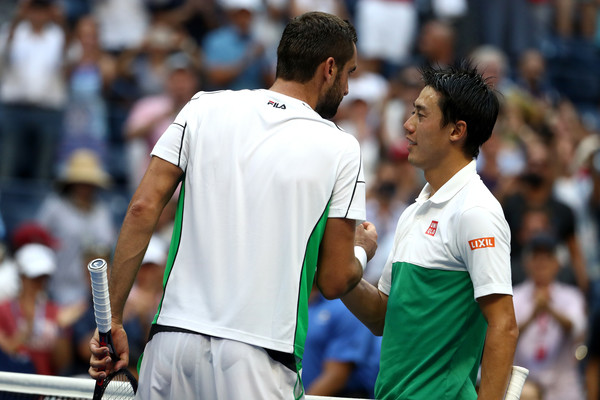 The pair embrace after their fourth career meeting at the US Open (Image source: Al Bello/Getty Images North America)