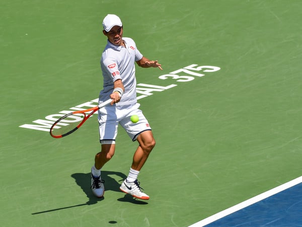 Nishikori in action at the Rogers Cup (Minas Panagiotakis/Getty Images North America)