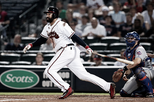 Kemp provided the Braves with good production through four games of the season before injuring his hamstring. (Photo provided by Mike Zarrilli via Getty Images)