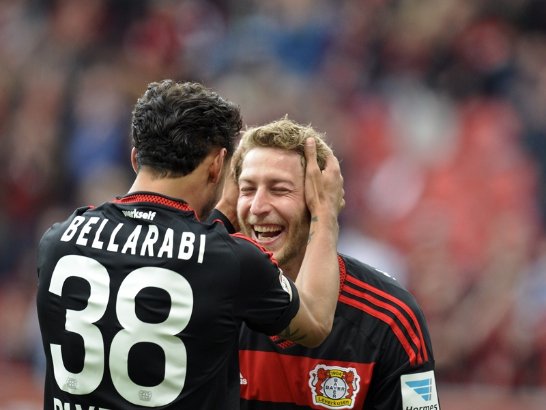 Kiessling celebrates his fifth goal of the season | Imagecredit: Kicker/Getty 