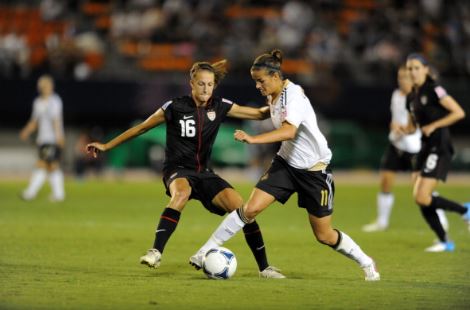 Sarah Killion (left) during the FIFA U-20 Women's World Cup in 2012 | Source: Kaz Photography - Getty Images