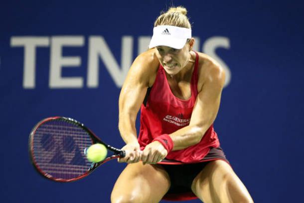 Kerber in action today (Getty/Koji Watanabe)