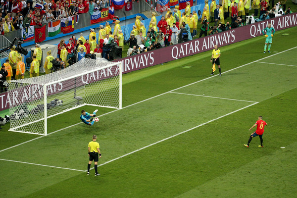 Koke fallando el penalti. | Foto: Getty Images