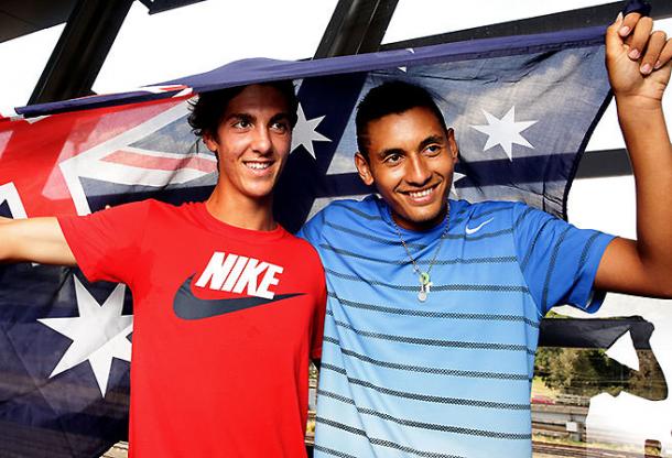 Kokkinakis and Kyrgios are Australia's next generation. (AAP Image/Tennis Australia, Fiona Hamilton)