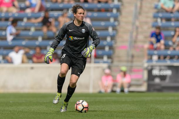 Haley Kopmeyer made a difference, making seven saves against Chicago | Photo: Seattle Reign FC - @ReignFC Twitter