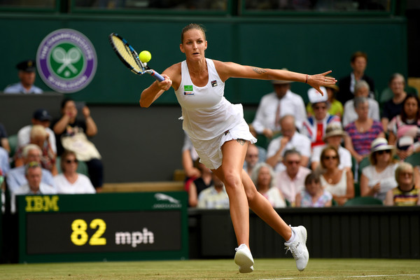 Karolina Pliskova fell to a shock defeat at the hands of Magdalena Rybarikova, the eventual semifinalist | Photo: Shaun Botterill/Getty Images Europe