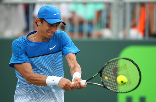 Andrey Kuznetsov during the Miami Open. Photo: Clive Brunskill/Getty Images