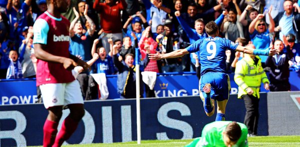 Vardy culminó una contra perfecta del Leicester para abrir el marcador | Foto: Mail