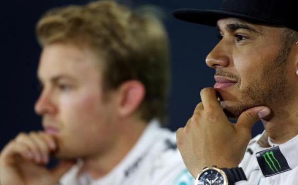 Hamilton was the happier of the two Mercedes drivers after FP1. | Image credit: PA