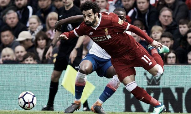 No fue el mejor día de Salah. Foto: Liverpool