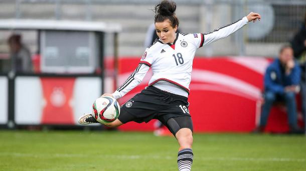 Magull in action for Germany. | Image credit: DFB.de