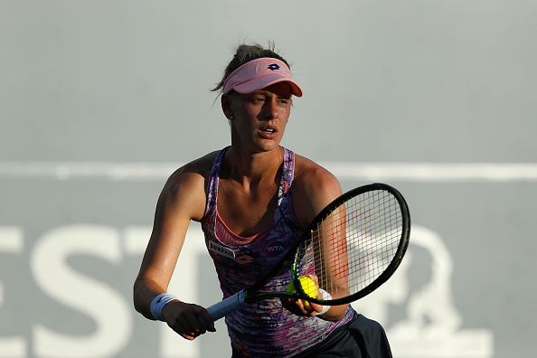 Alison Riske in action during the Bank of the West Classic (Getty/Lachlan Cunningham)